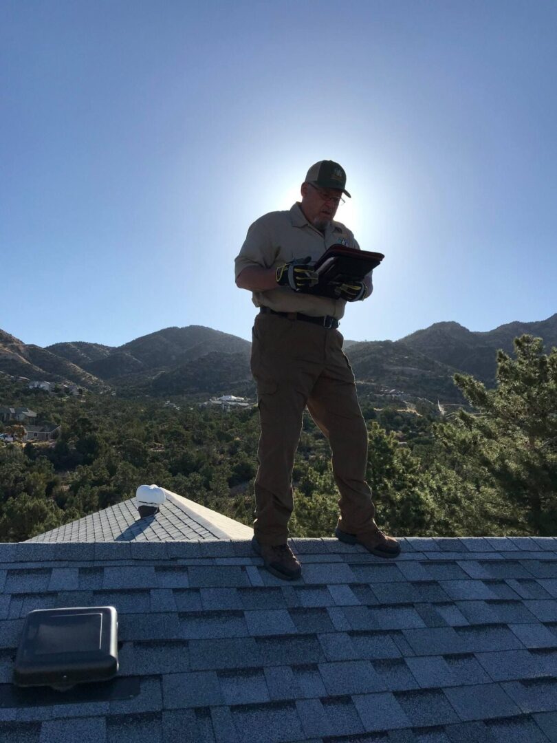 Inspector on roof